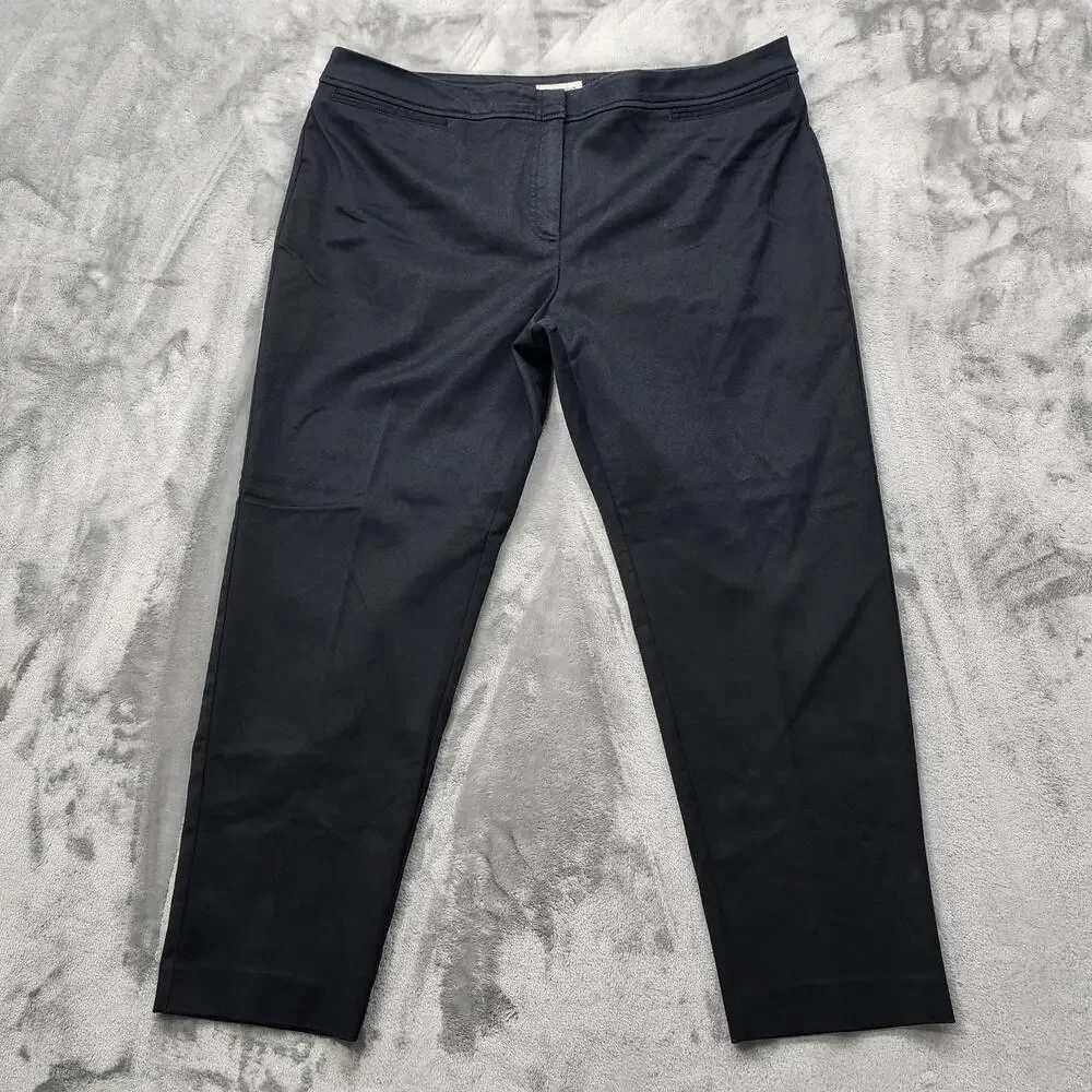Charter Club Pants Womens 18 Black Pant Shop High Rise Crop‎ Classic Fit Stretch